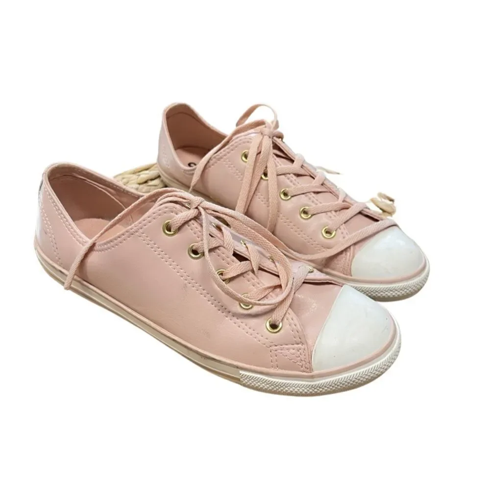 Converse All-Star Sneakers Blush Pink leather size 8